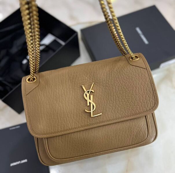 Сумка Saint Laurent женский кожа бежевый 170611