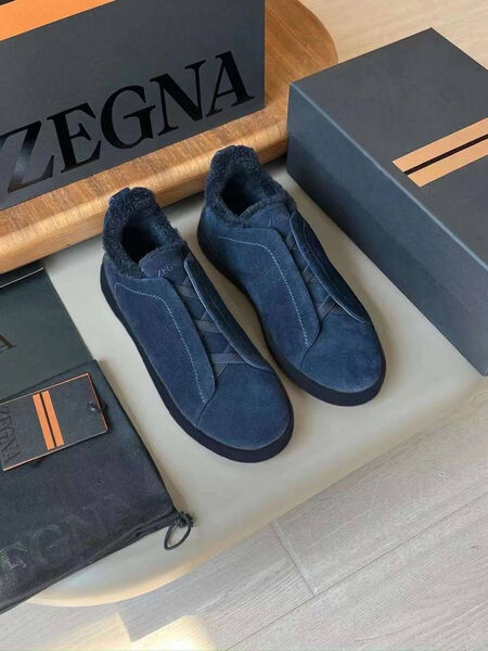 Мужские кеды Zegna мужской замша синий 170263-2