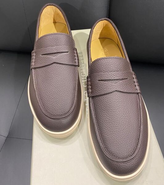 Мужские лоферы Brunello Cucinelli мужской кожа 47683
