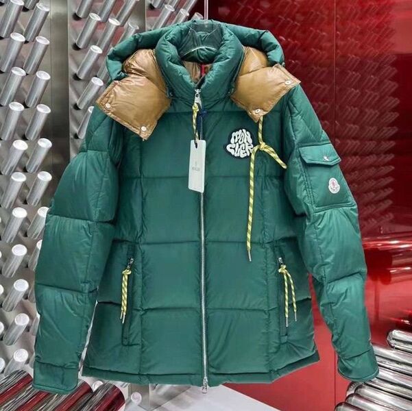 Мужской пуховик Moncler мужской бирюзовый 161592