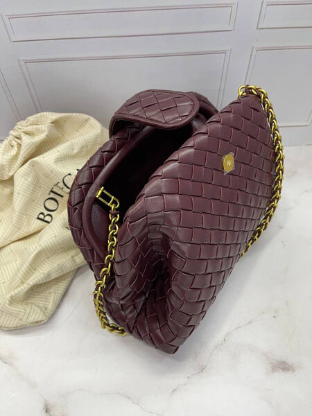 Сумка Bottega Veneta женский кожа бордовый 159127-3