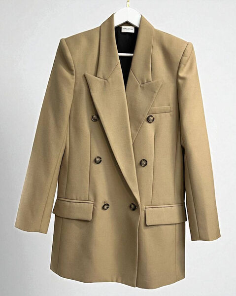 Пиджак Saint Laurent женский бежевый 198869