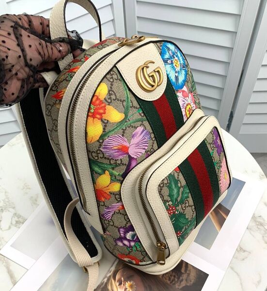 Рюкзак Gucci женский канва бежевый 133570
