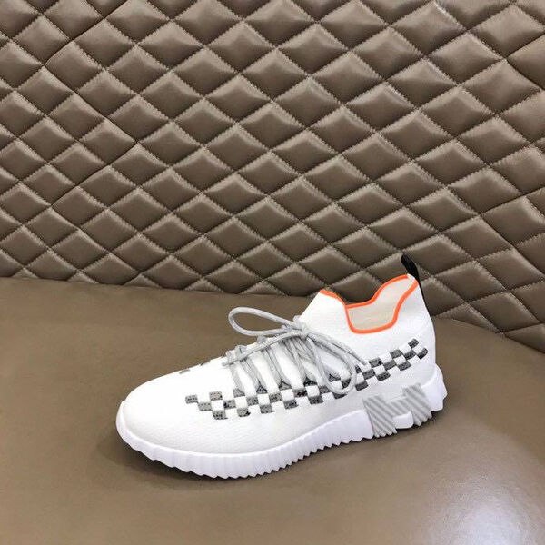 Мужские кроссовки Hermès мужской текстиль белый 184147-4
