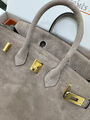 Сумка Hermès Birkin 25 женский замша бежевый 155732-4