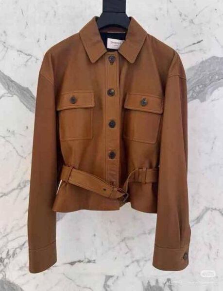 Куртка Saint Laurent женский кожа 173158-5