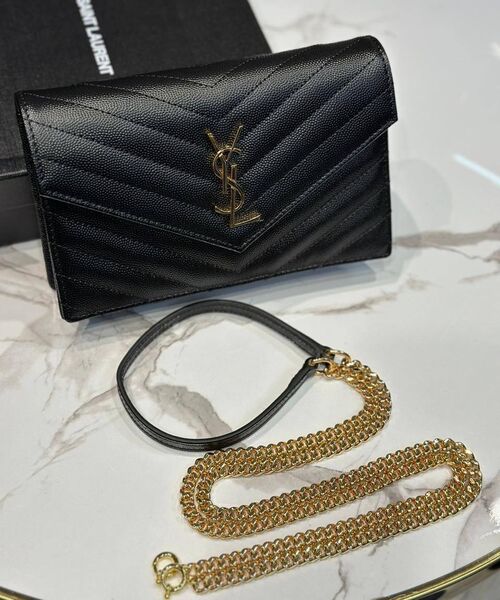 Сумка Saint Laurent женский кожа черный 157585