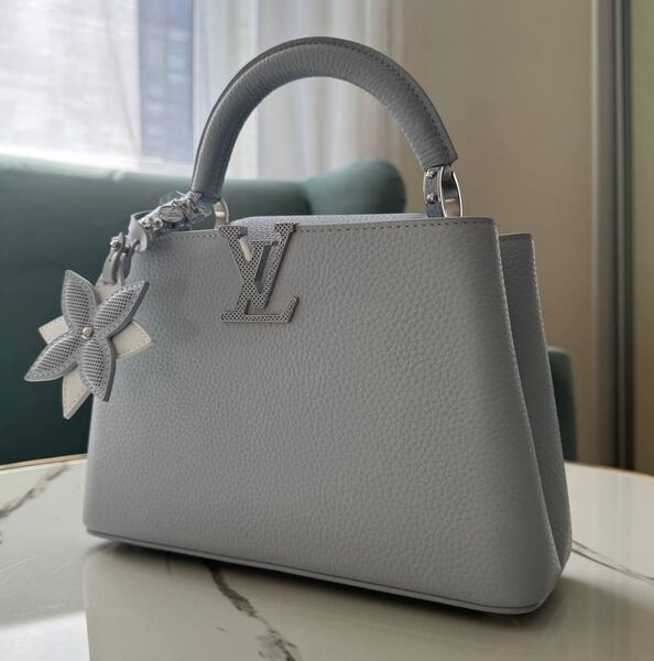 Сумка Louis Vuitton Capucines женский кожа графитовый 186297