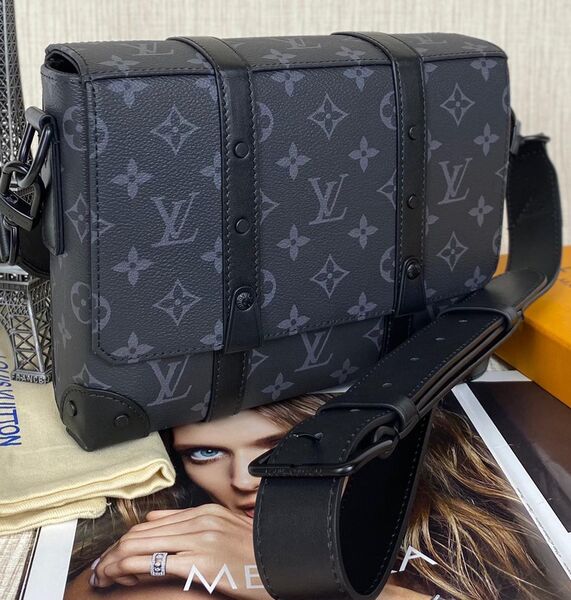 Мужская сумка мессенджер Louis Vuitton мужской канва графитовый 77908