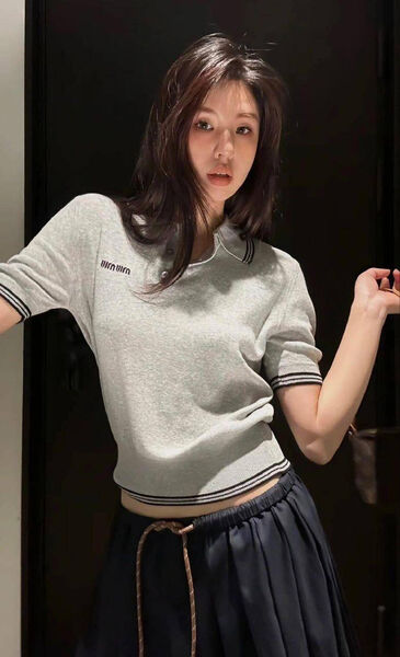 Поло Miu Miu женский графитовый 156439