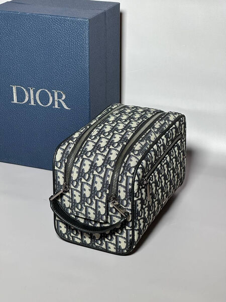 Мужской несессер косметичка Christian Dior мужской текстиль бежевый 150126-4