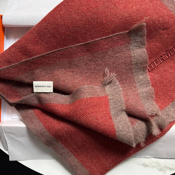 Мужской шарф Hermès мужской бордовый 169887-2
