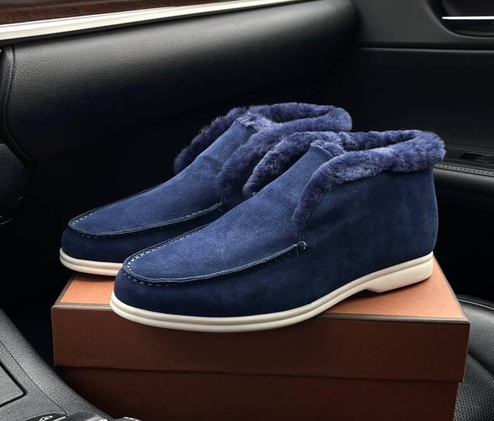 Мужские лоферы Loro Piana мужской синий 45072
