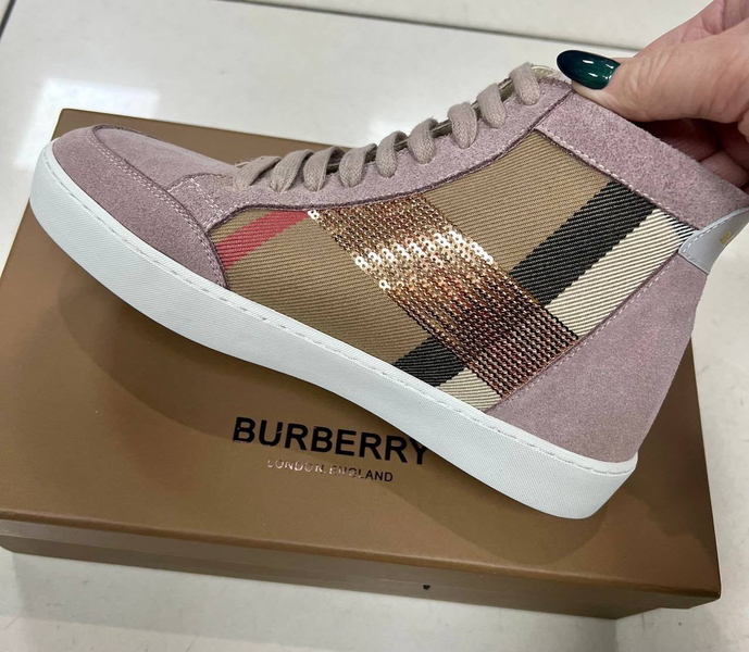 Кроссовки Burberry женский текстиль 33025-4