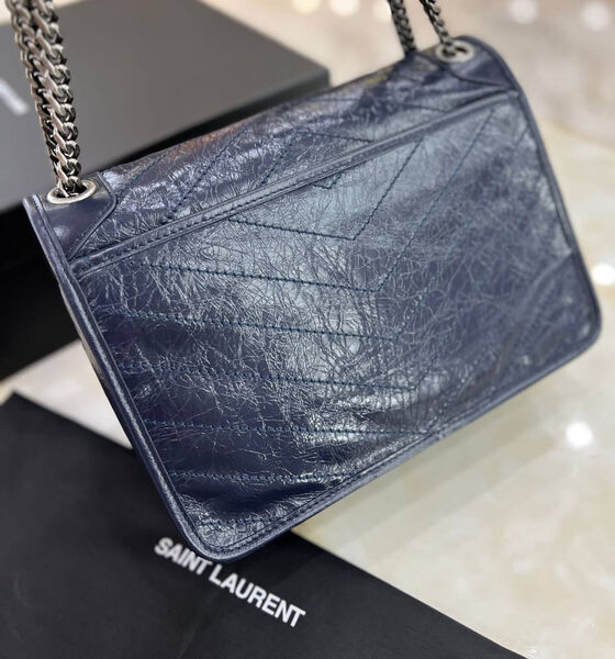 Сумка Saint Laurent Niki Medium женский кожа синий 160385-4