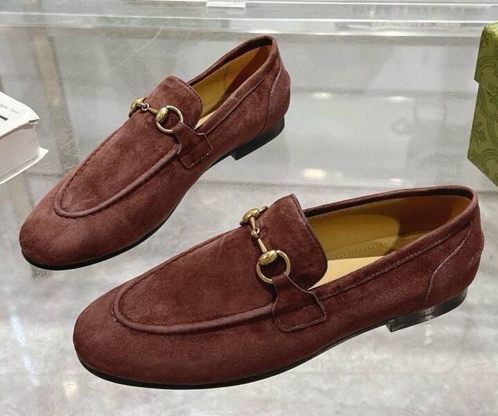 Лоферы Gucci женский замша 183086