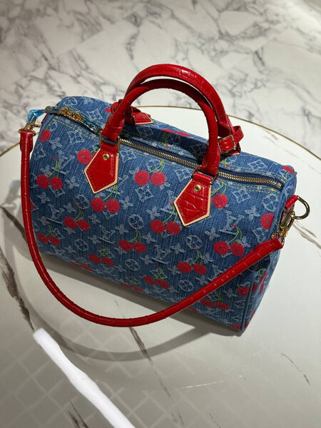 Сумка Louis Vuitton женский джинса синий 195689-3