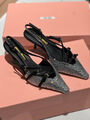 Туфли Miu Miu женский кожа графитовый 138694-2