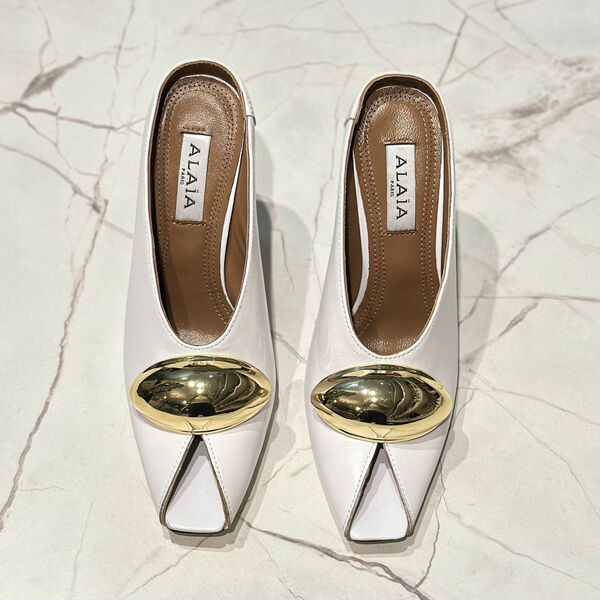 Туфли Alaïa женский кожа белый 153582-3