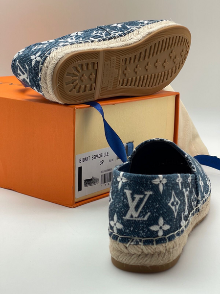 Эспадрильи Louis Vuitton женский текстиль синий 91382-7