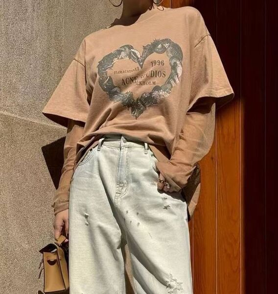 Лонгслив Acne Studios женский бежевый 184693
