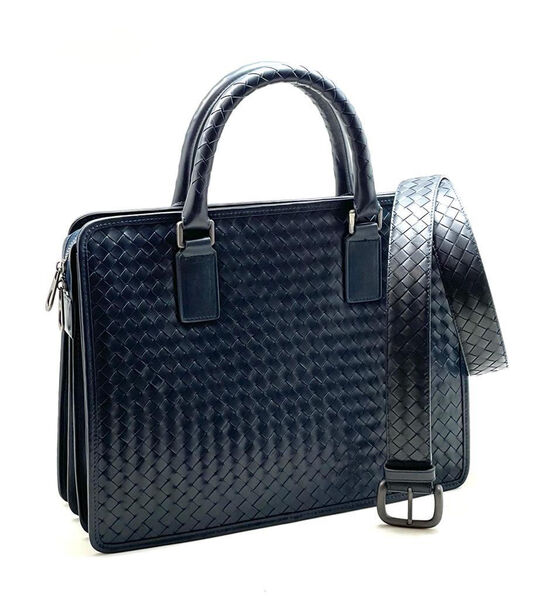 Мужской портфель Bottega Veneta мужской кожа синий 107524