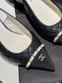 Туфли Chanel женский кожа черный 106718-2