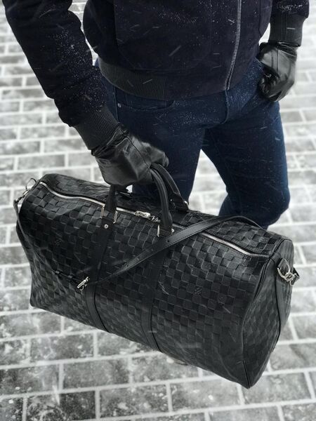 Дорожная сумка Louis Vuitton мужской кожа черный 19174-4