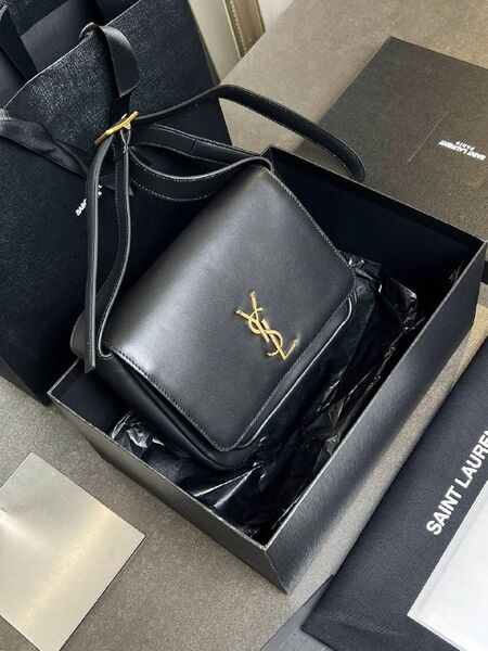 Cумка Saint Laurent женский кожа черный b9737595-1-7