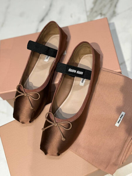 Балетки Miu Miu женский сатин 138289-3