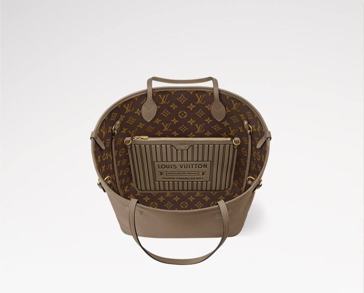 Сумка Louis Vuitton Neverfull Inside Out MM женский кожа коричневый T754989-1-3
