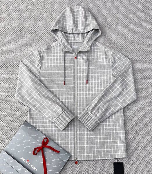 Мужская рубашка Kiton мужской графитовый 195424