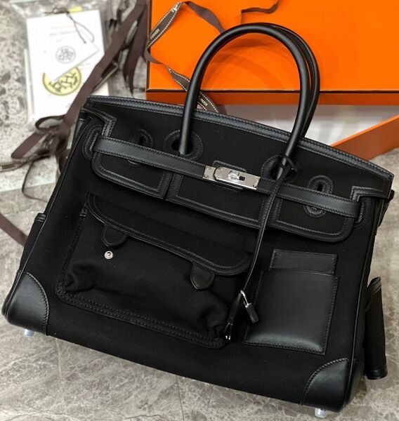 Сумка Hermès Birkin Cargo женский кожа черный 99091