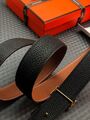 Мужской ремень Hermès мужской кожа черный 52492-2