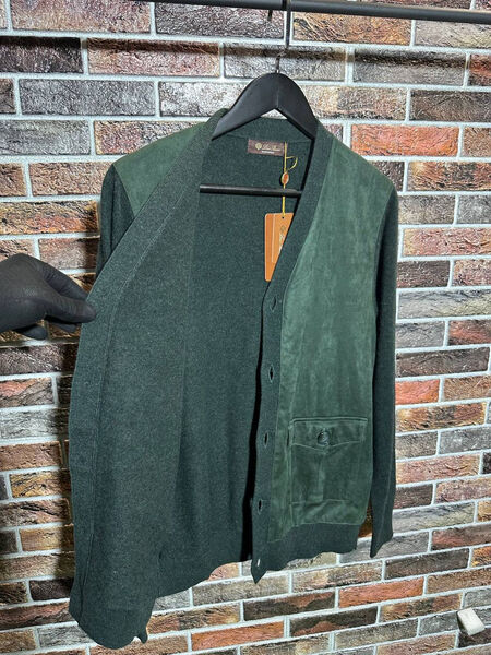Мужской кардиган Loro Piana мужской болотный 159344-3