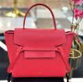 Сумка Celine Belt Nano женский кожа бордовый 142389-1