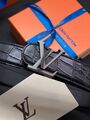 Ремень Louis Vuitton мужской кожа черный 63660-4
