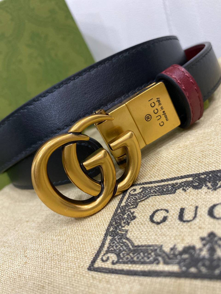 Женский ремень Gucci женский кожа бордовый 21647-2