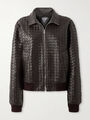 Куртка Bottega Veneta женский кожа черный 195125-1