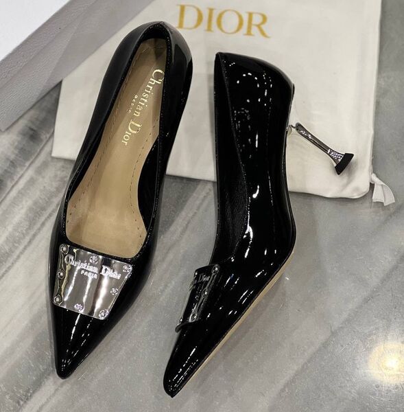 Туфли Christian Dior женский кожа черный 131486