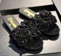 Шлепки Chanel женский замша черный 185898