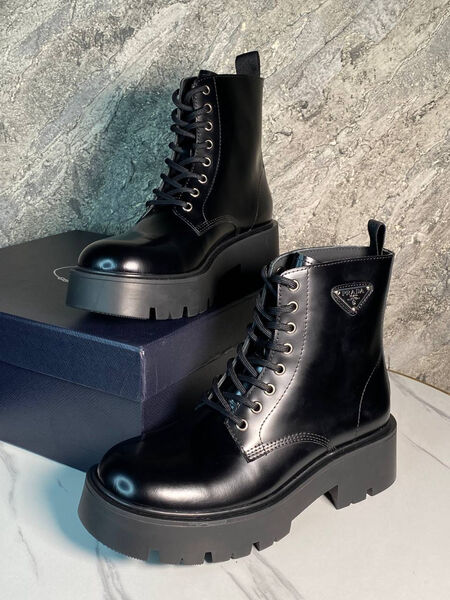 Мужские ботинки Prada мужской кожа черный 169285-2
