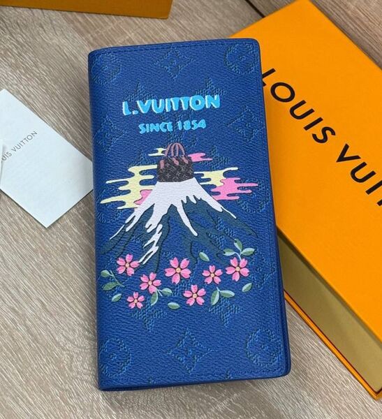 Мужской портмоне Louis Vuitton мужской кожа синий 200952