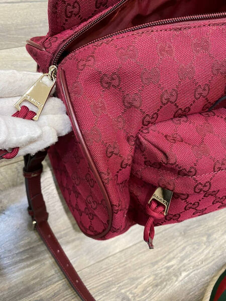 Дорожная сумка Gucci женский текстиль бордовый 172593-5