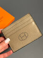 Картхолдер Hermès мужской кожа бежевый 154034-4