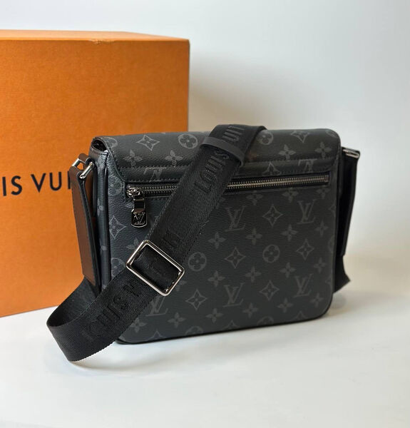 Мужская сумка мессенджер Louis Vuitton мужской кожа черный 129944-4