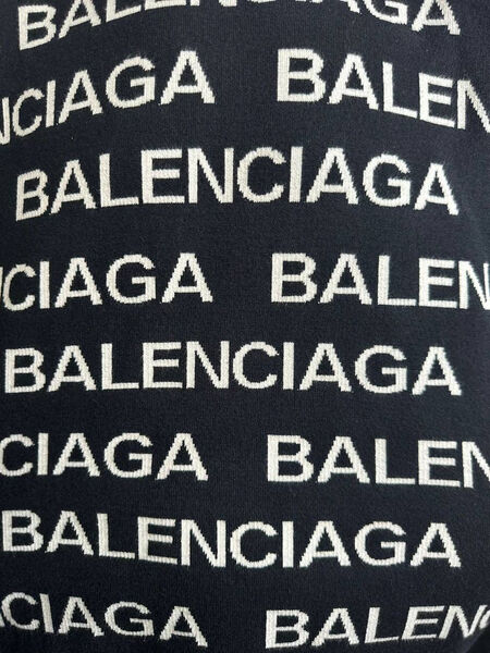 Мужской свитер Balenciaga мужской вязаная ткань черный 130942-3
