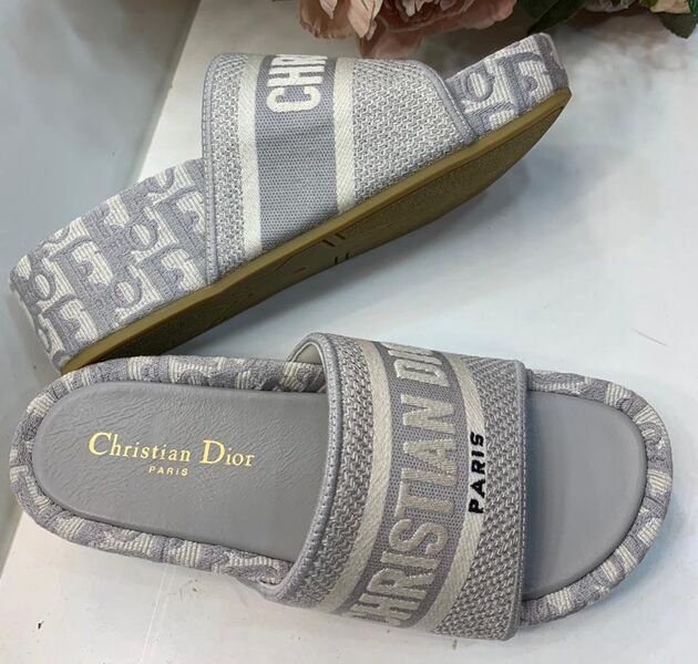 Шлепки Dior женский графитовый 88440