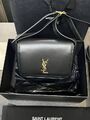 Cумка Saint Laurent женский кожа страуса черный,серебристый b9737595-1