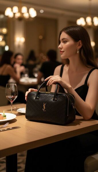 Сумка Saint Laurent женский кожа черный v8175965-1